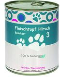 Wittis Fleischdosen Für Hunde - Garantiert Ohne Künstliche Vitamine!!-Fleisch Pur - Hirsch - Pur - Barf in Dosen 6 x 400 g