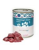 Wittis Fleischdosen Für Hunde - Garantiert Ohne Künstliche Vitamine!!-Fleisch Pur - Hirsch - Pur - Barf in Dosen 6 x 800 g