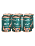 Naturhund | Huhn-Kaninchen mit Süßkartoffel und Birne 6 x 400 g