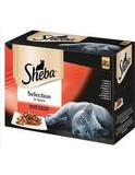 Sheba Katzenfutter in Frischebeuteln, 12 x 85 g, Fleisch- und Fischauswahl in Sauce, 4Er-Set 12 x 85 g