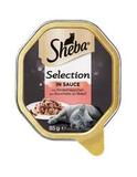 Sheba Katzenfutter in Frischebeuteln, 12 x 85 g, Fleisch- und Fischauswahl in Sauce, 4Er-Set 22 x 85 g