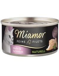 Miarmor Feine Filets Katzennassfutter, Huhn & Schinken 24 x 80 g