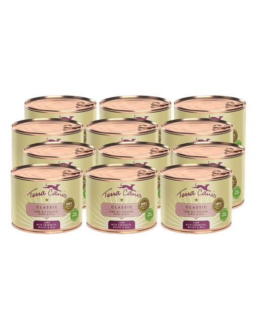 Classic | Lamm mit Zucchini, Hirse und Dill 12 x 200 g