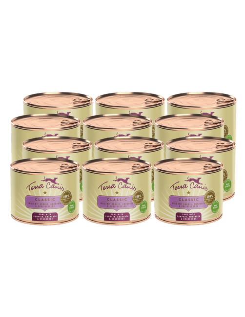 Classic | Wild mit Kürbis, Amaranth und Preiselbeere 12 x 200 g