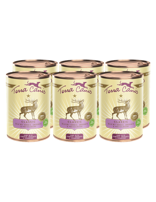 Classic | Wild mit Kürbis, Amaranth und Preiselbeere 6 x 400 g