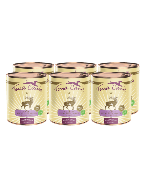 Classic | Wild mit Kürbis, Amaranth und Preiselbeere 6 x 800 g