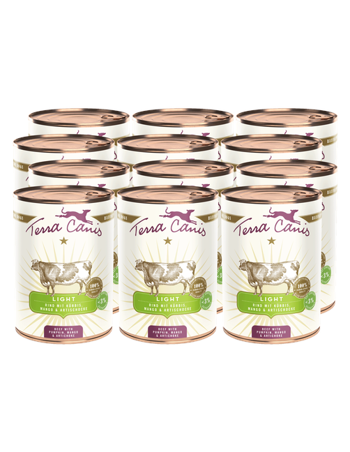 Light | Rind mit Kürbis, Mango und Artischocke 12 x 400 g