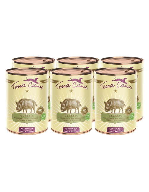 Classic | Wildschwein mit Naturreis, Fenchel und Himbeere 6 x 400 g