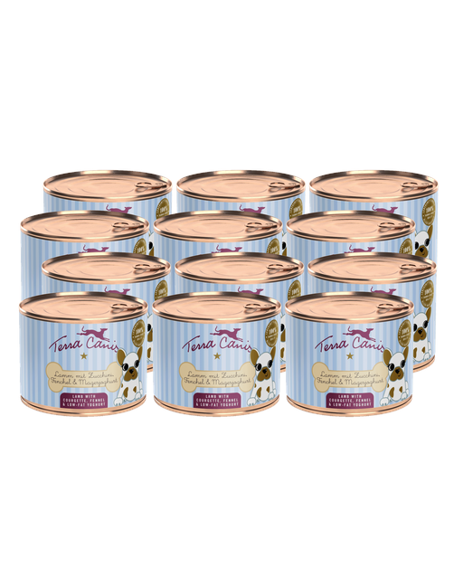 Welpe | Lamm mit Zucchini, Fenchel und Magerjoghurt 12 x 200 g