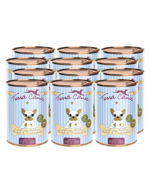 Welpe | Lamm mit Zucchini, Fenchel und Magerjoghurt 12 x 400 g