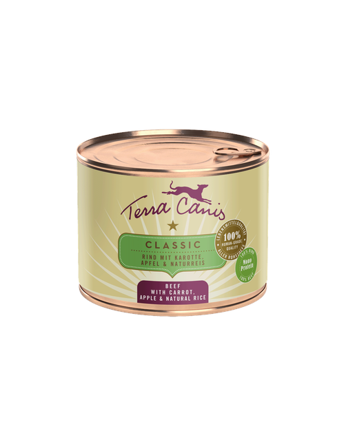Classic | Rind mit Karotte, Apfel und Naturreis 200 g