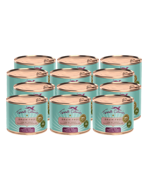 Getreidefrei | Lamm mit Kürbis, Pastinake und Passionsblume 12 x 200 g