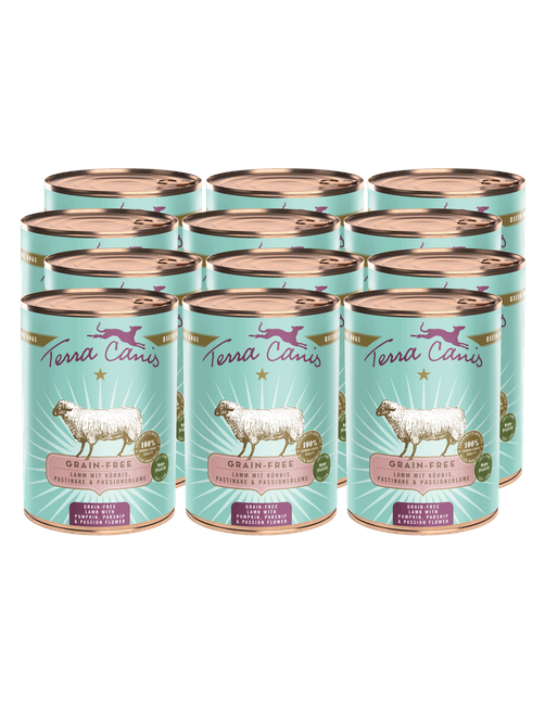 Getreidefrei | Lamm mit Kürbis, Pastinake und Passionsblume 12 x 400 g