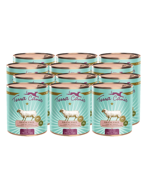 Getreidefrei | Lamm mit Kürbis, Pastinake und Passionsblume 12 x 800 g