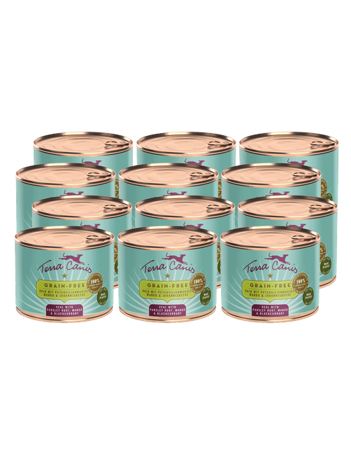 Getreidefrei | Kalb mit Petersilienwurzel, Mango und Johannisbeere 12 x 200 g