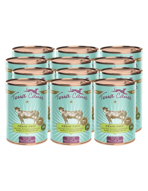 Getreidefrei | Kalb mit Petersilienwurzel, Mango und Johannisbeere 12 x 400 g