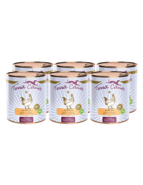 Senior | Huhn mit Gurke, Kürbis und Gesundheitskräutern 6 x 800 g