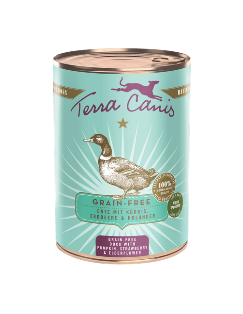 Getreidefrei | Ente mit Kürbis, Erdbeere und Holunder 400 g