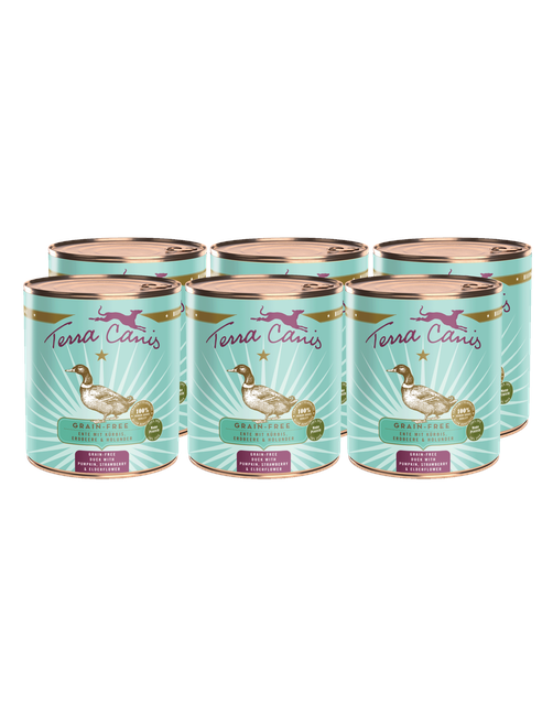 Getreidefrei | Ente mit Kürbis, Erdbeere und Holunder 6 x 800 g