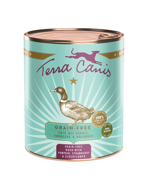 Getreidefrei | Ente mit Kürbis, Erdbeere und Holunder 800 g