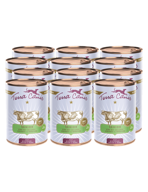 Senior | Rind mit Sellerie, Aprikose und Gesundheitskräutern 12 x 400 g