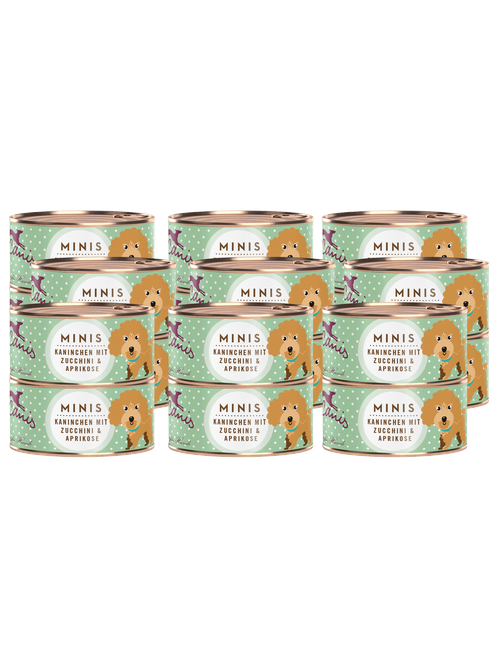 Minis | Kaninchen mit Zucchini und Aprikose 18 x 100 g