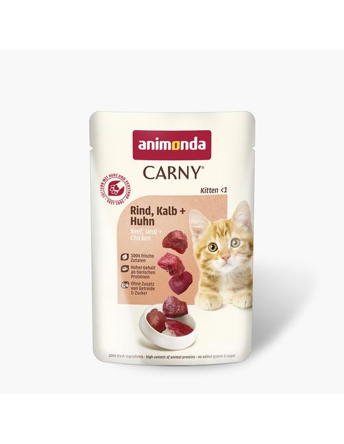 Carny Kitten Rind Kalb Huhn 12 x 85 g