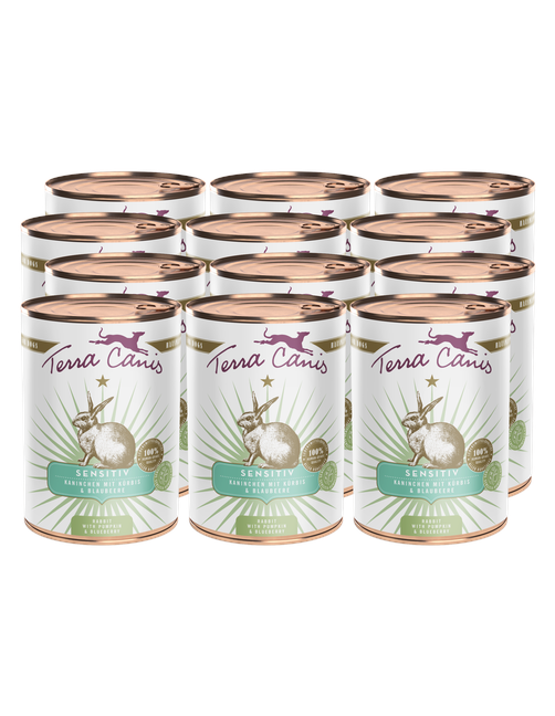 Sensitiv | Kaninchen mit Kürbis und Blaubeere 12 x 400 g