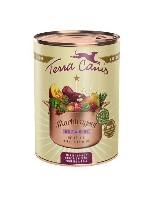 Terra Canis Marktragout | Wild und Huhn mit Kürbis, Birne und Thymian