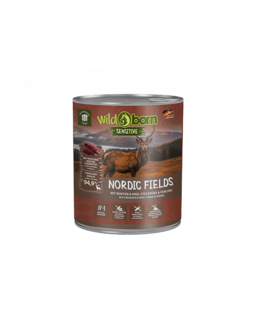 Nordic Fields Hundefutter mit Rentier & Rind 6 x 800 g