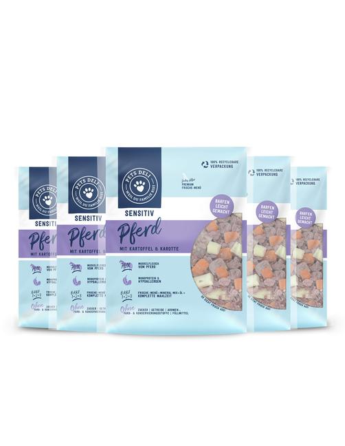 Sensitive Barf - Pferd - Karotte und Kartoffel - Hypoallergen - Adult - Getreidefrei, Zuckerfrei 1400 g