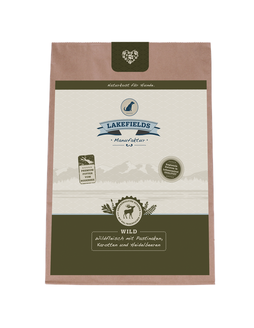 Wild mit Pastinaken, Karotten und Heidelbeeren Trockenfutter 4 x 1 kg