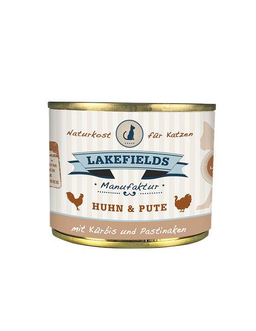 Huhn und Pute mit Kürbis und Pastinaken Für Katzen 6 x 200 g