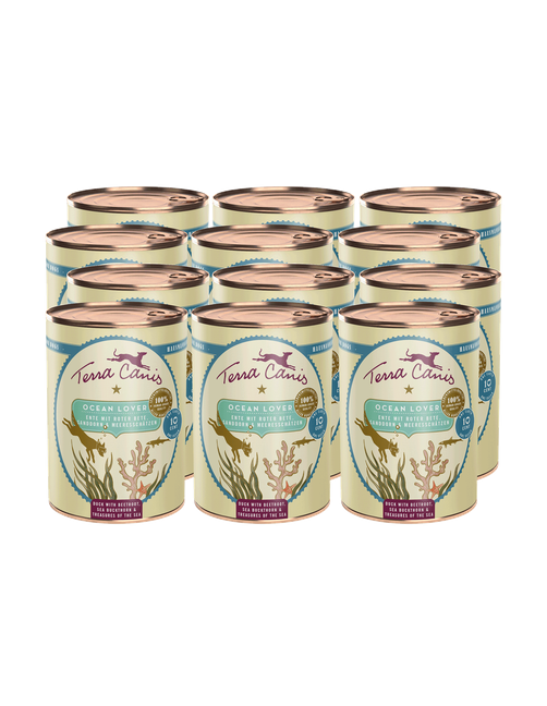 Love The Planet | Ocean Lover - Ente mit Roter Bete, Sanddorn und Meeresschätzen 12 x 400 g