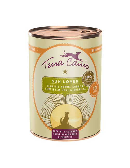 Terra Canis Love The Planet | Sun Lover - Rind mit Kokos, Sonnengereiftem Obst und Kurkuma
