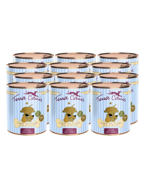 Welpe | Antilope mit Kartoffel, Birne, Kastanie & Kamille 12 x 800 g