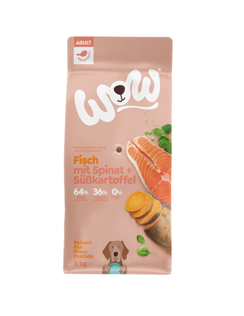 Adult Fisch mit Spinat und Süßkartoffel 6 kg