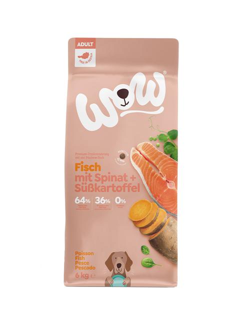 WOW Adult Fisch mit Spinat und Süßkartoffel