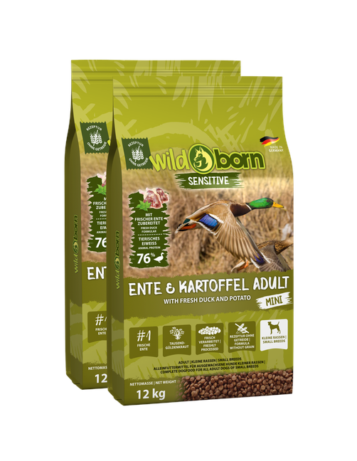 Wildborn Ente & Kartoffel Adult Mini Doppelpack