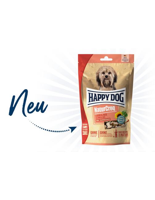 Happy Dog Naturcroq Mini Lachs & Reis Trainingssnack