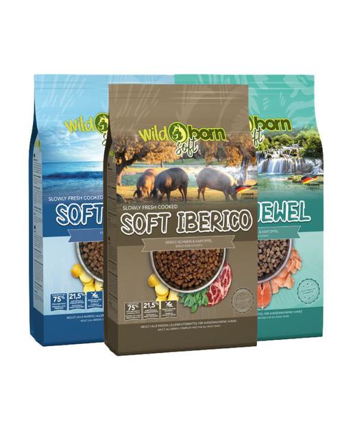Wildborn Soft Vorteilspaket Iberico, Huhn & Fisch