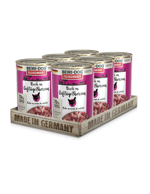 Fleischkost Reich an Geflügelherzen 2,4 kg