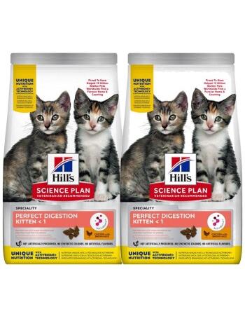 Science plan perfect digestion kitten 2 x 1,5 kg