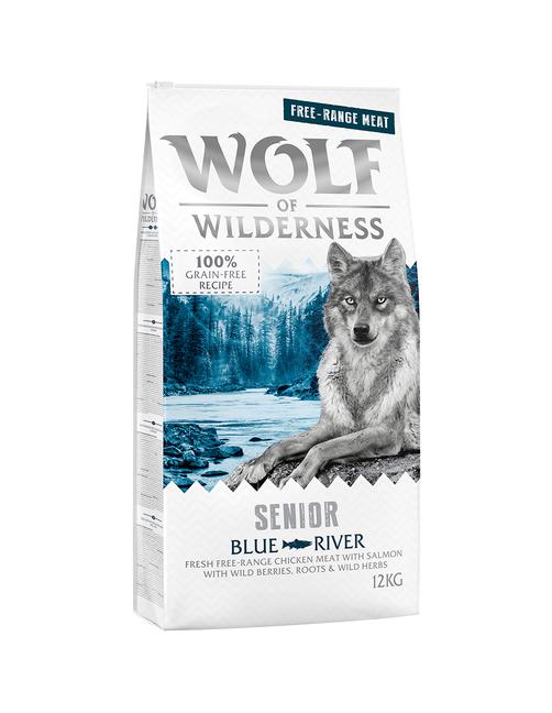 Wolf of Wilderness Senior Blue River - Freilandhuhn & Lachs - Sparpaket