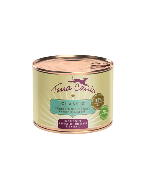 Classic | Kaninchen mit Zucchini, Amaranth und Kerbel 200 g