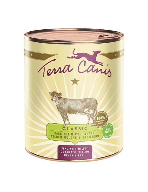 Classic | Kalb mit Hirse, Gurke, Gelber Melone und Basilikum 800 g