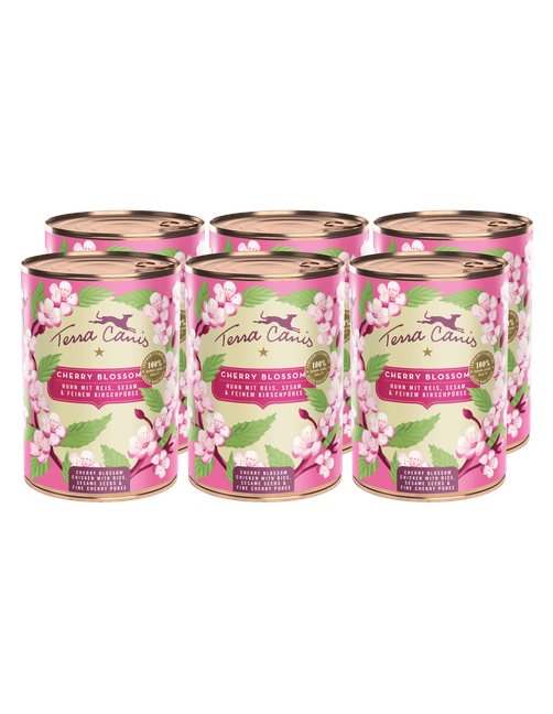 Flower Menü | Cherry Blossom: Huhn mit Reis, Sesam und Feinem Kirschpüree 6 x 400 g