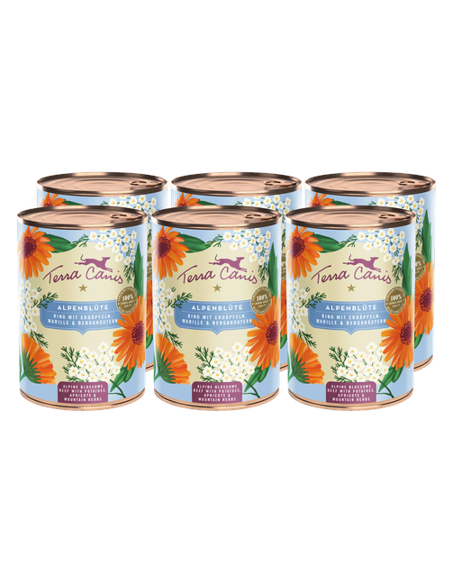 Flower Menü | Alpenblüte: Rind mit Erdäpfeln, Marille und Bergkräutern 6 x 400 g