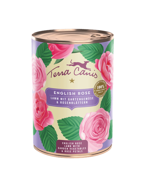 Flower Menü | Englische Rose: Lamm mit Gartengemüse und Rosenblättern 400 g