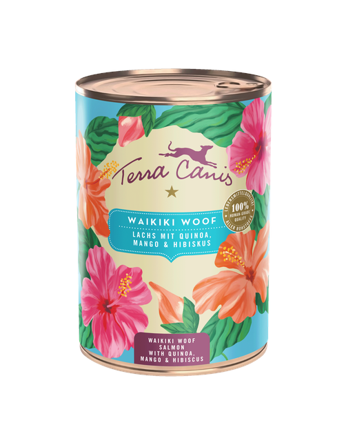 Flower Menü | Waikiki Woof: Lachs mit Quinoa, Mango und Hibiskus 400 g